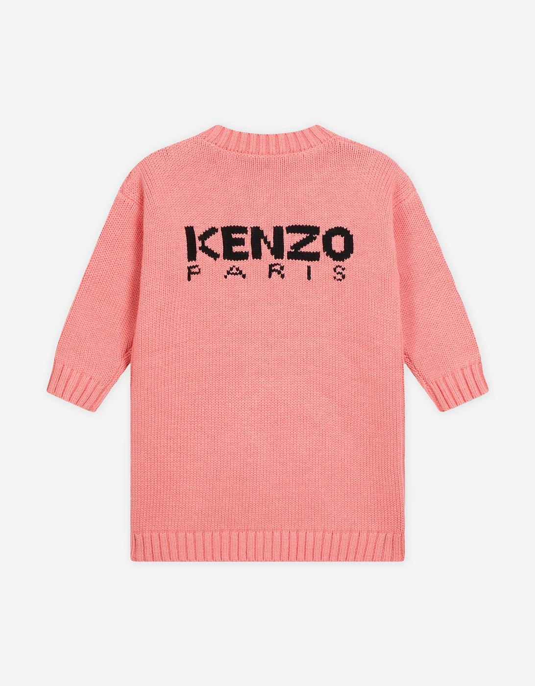 Baby Girls Boke Flower Knitted Dress in Pink