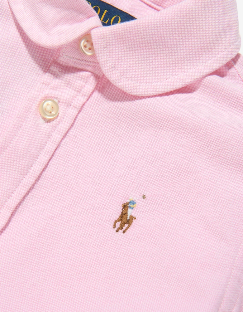 Girls Oxford Shirt Dress in Pink
