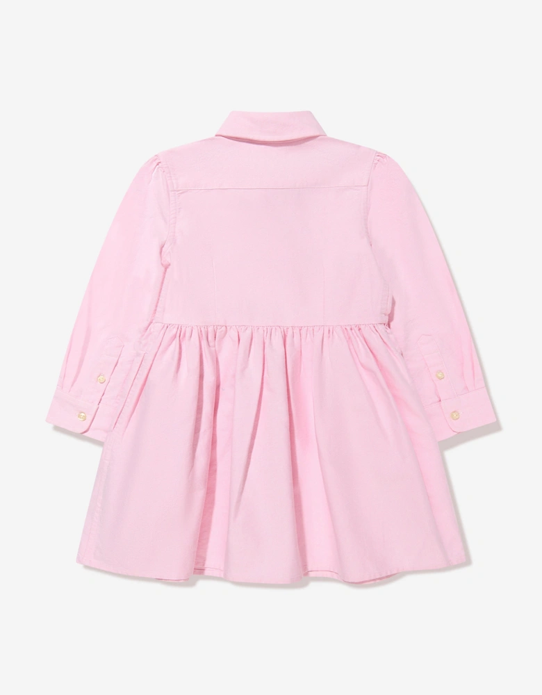 Girls Oxford Shirt Dress in Pink