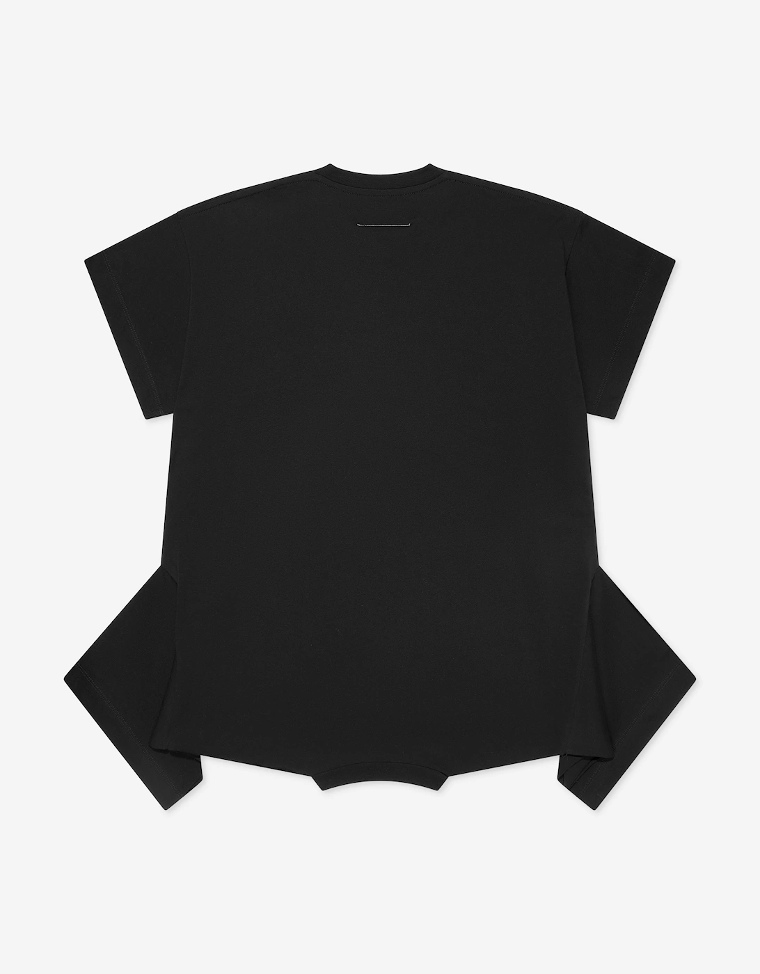 MM6 Girls Asymmetric T-Shirt Dress in Black