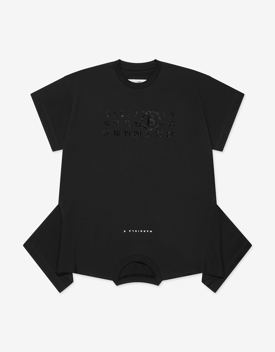 MM6 Girls Asymmetric T-Shirt Dress in Black, 5 of 4