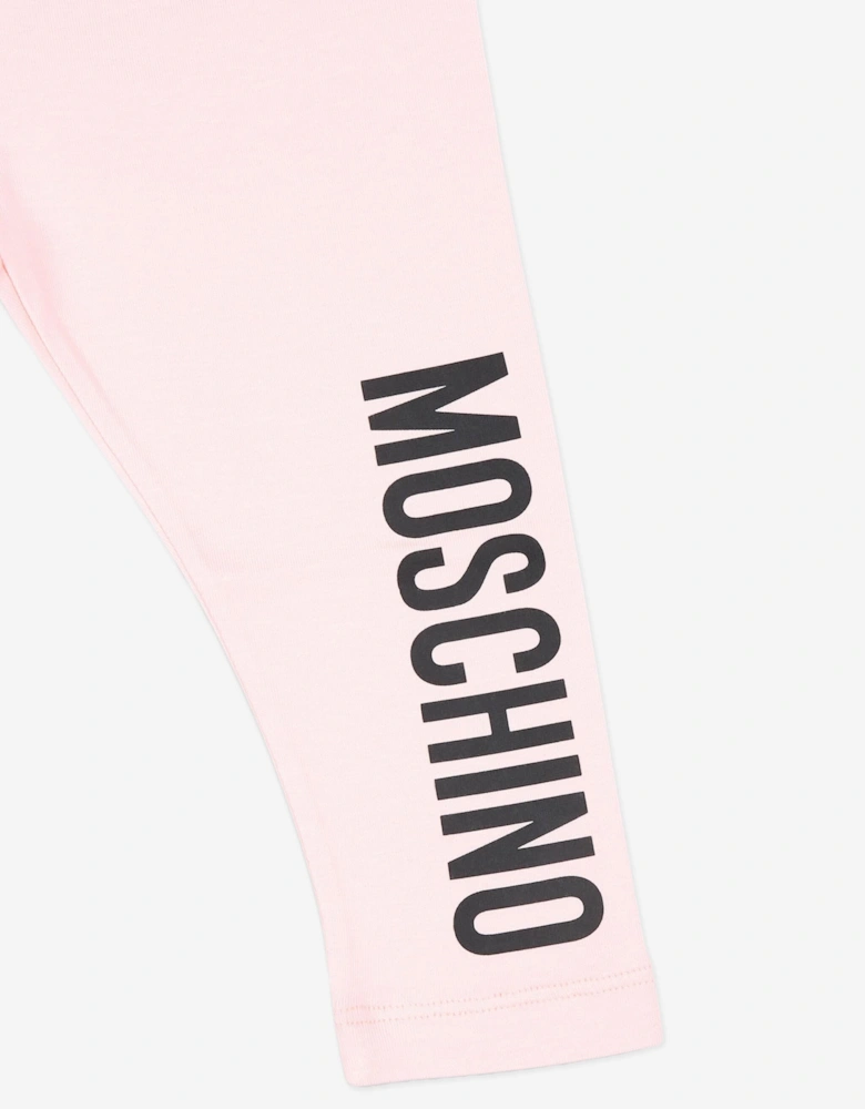 Baby Girls Logo Leggings in Pink