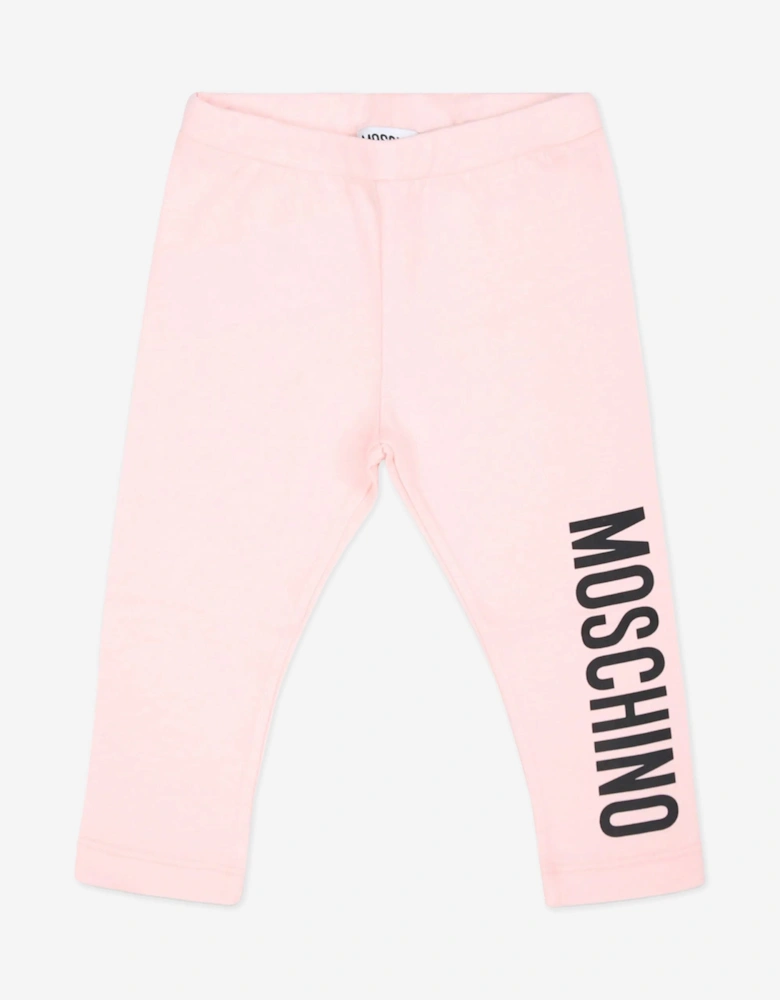 Baby Girls Logo Leggings in Pink