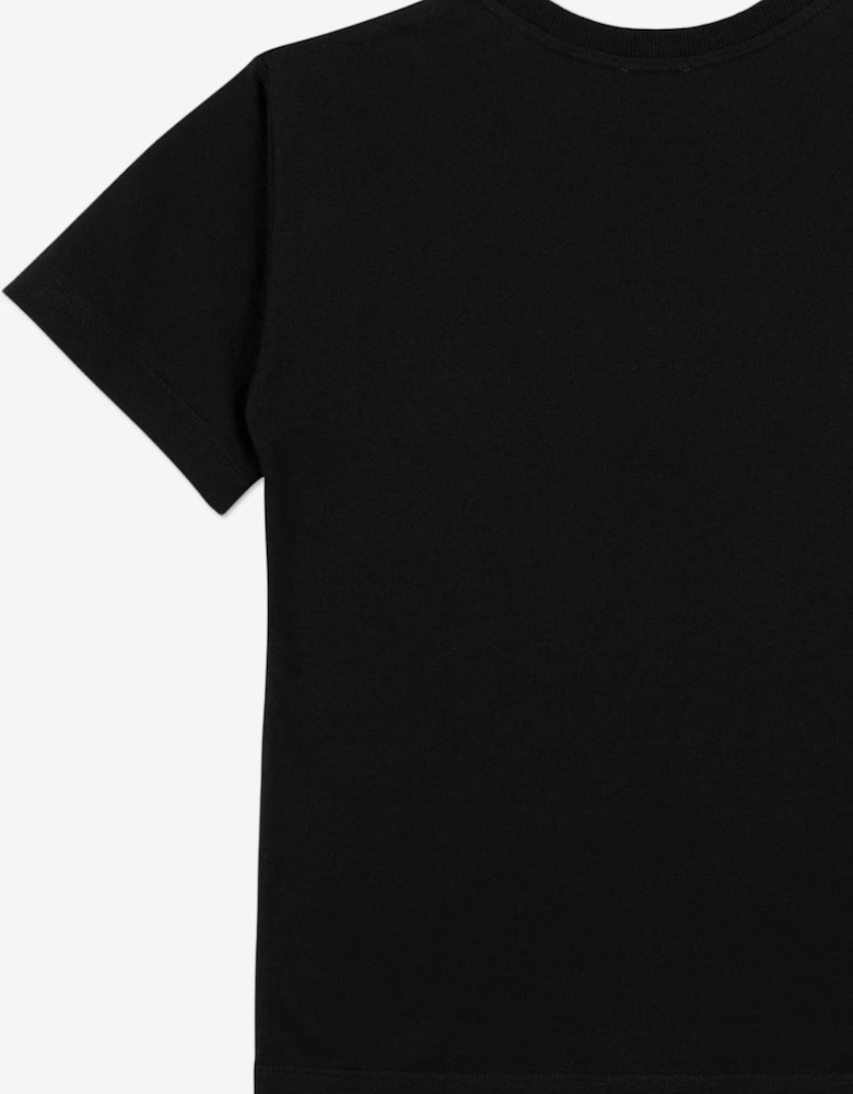 Kids Teddy Bear Logo T-Shirt in Black