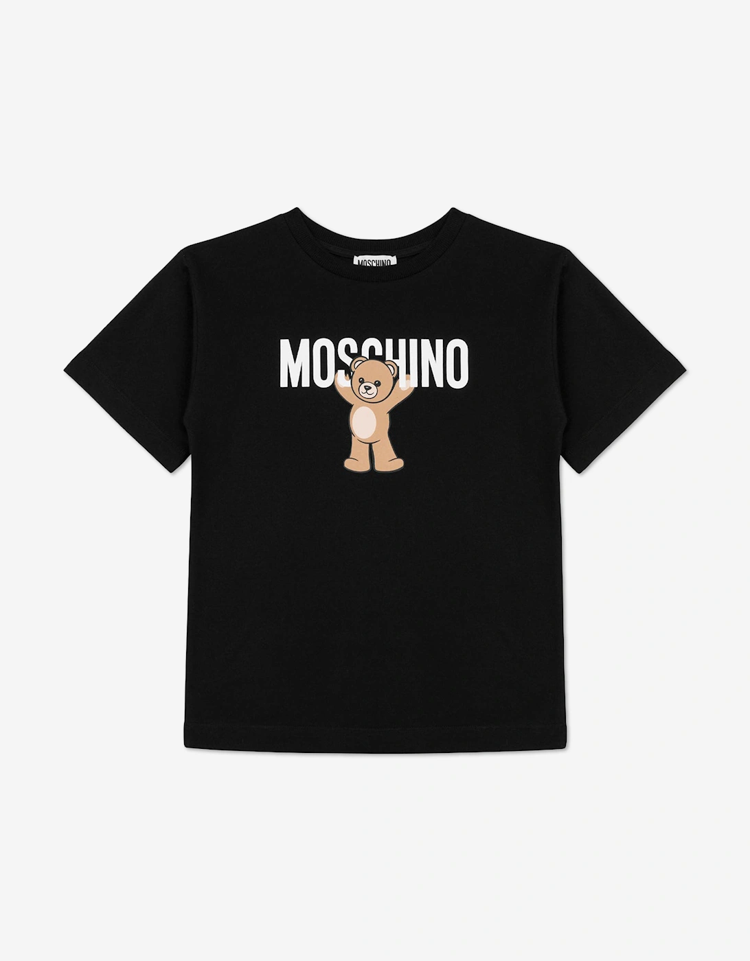 Kids Teddy Bear Logo T-Shirt in Black, 5 of 4