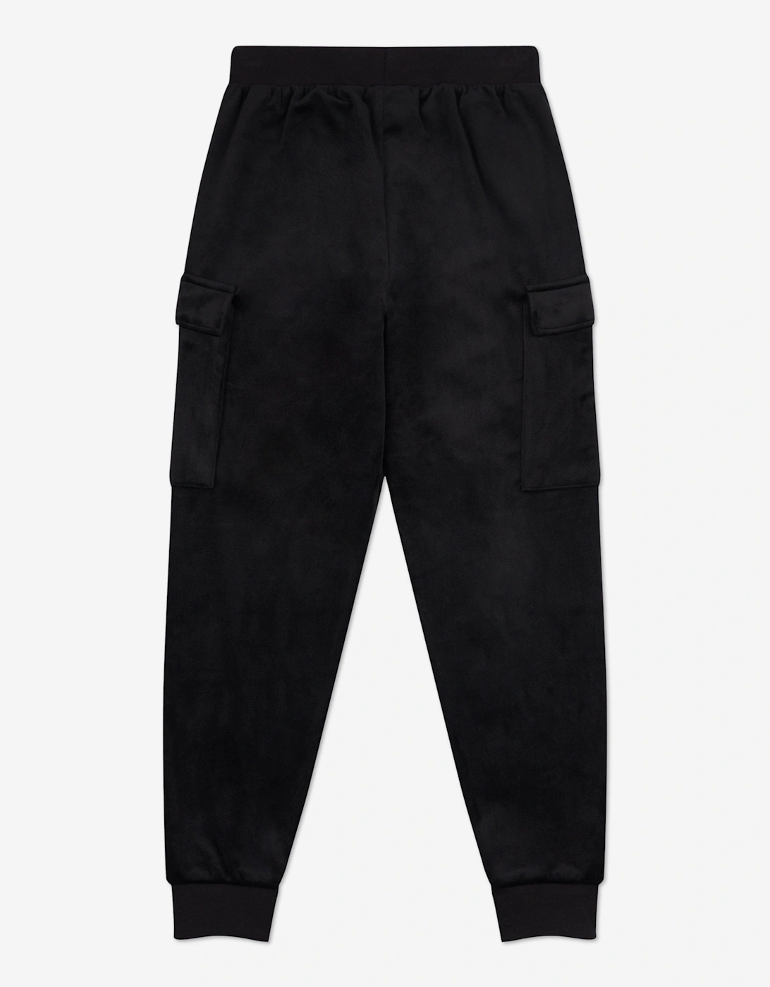 Girls Cargo Cuffed Joggers in Black