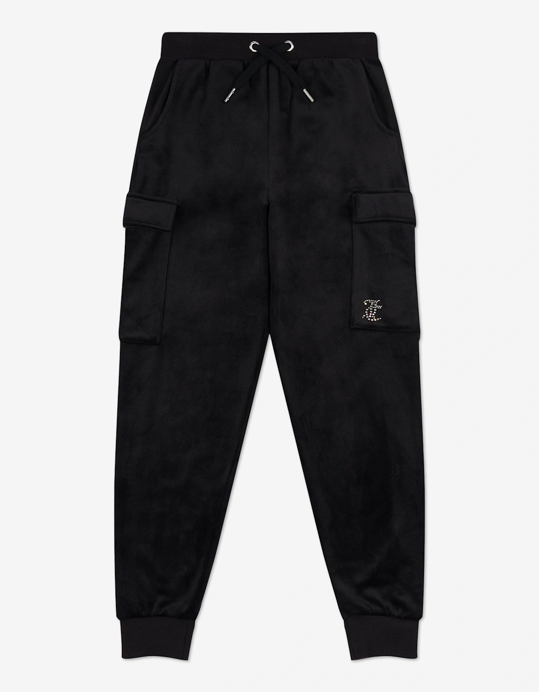 Girls Cargo Cuffed Joggers in Black, 5 of 4