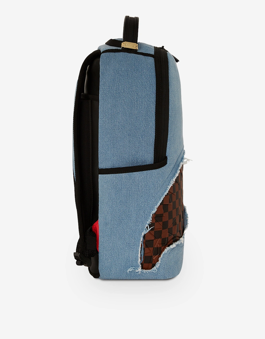 Kids Denim Shark Bite DLXSV Backpack in Blue (45.72cm)