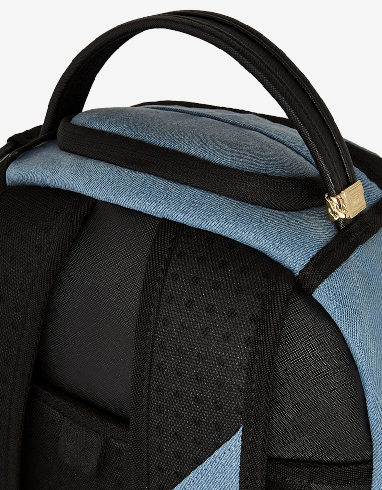 Kids Denim Shark Bite DLXSV Backpack in Blue (45.72cm)