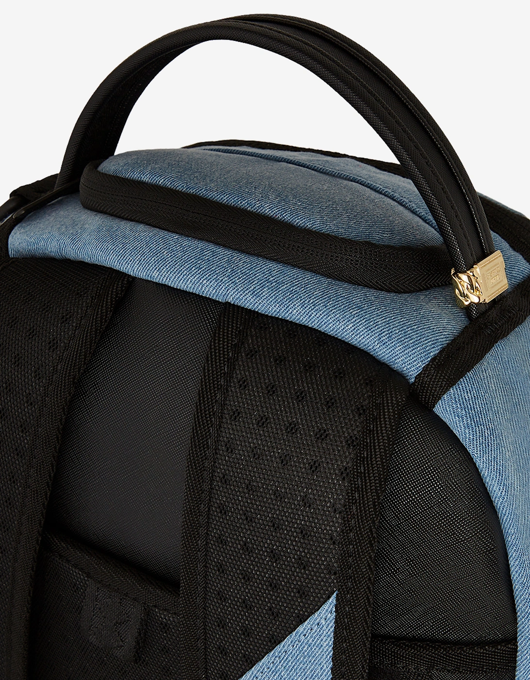 Kids Denim Shark Bite DLXSV Backpack in Blue (45.72cm)