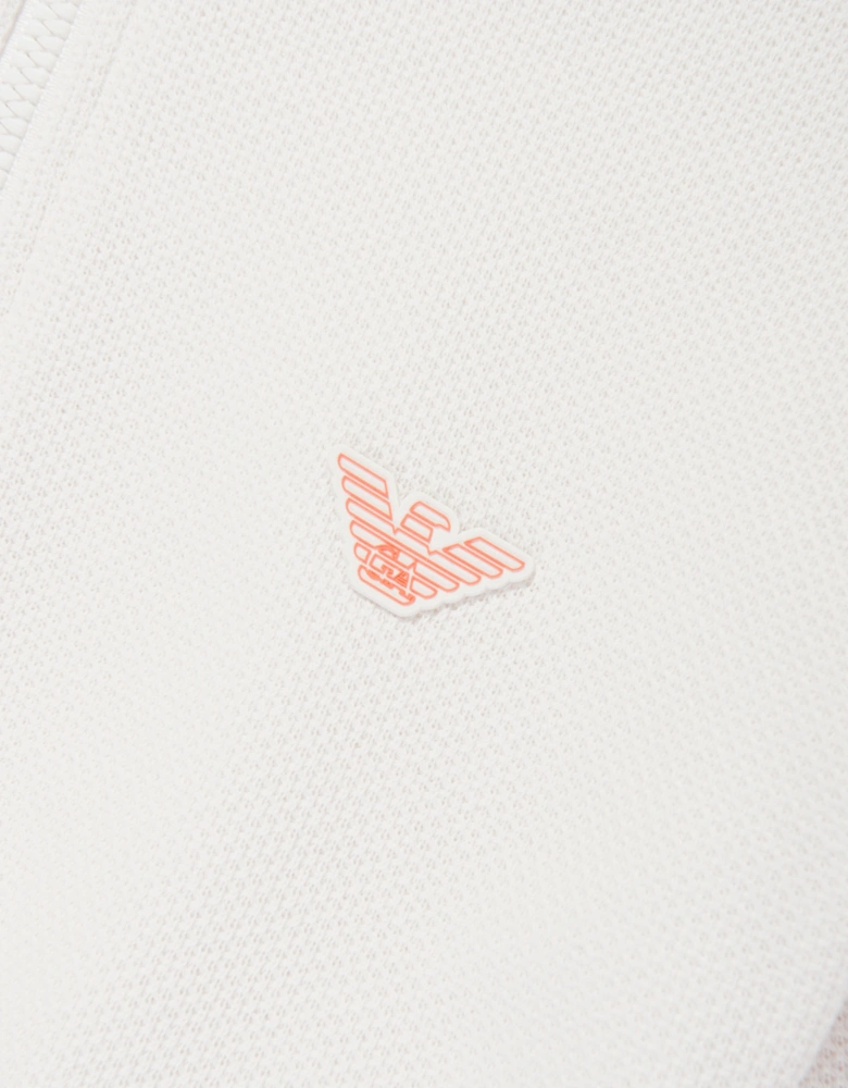 Girls Logo Zip Up Top in White