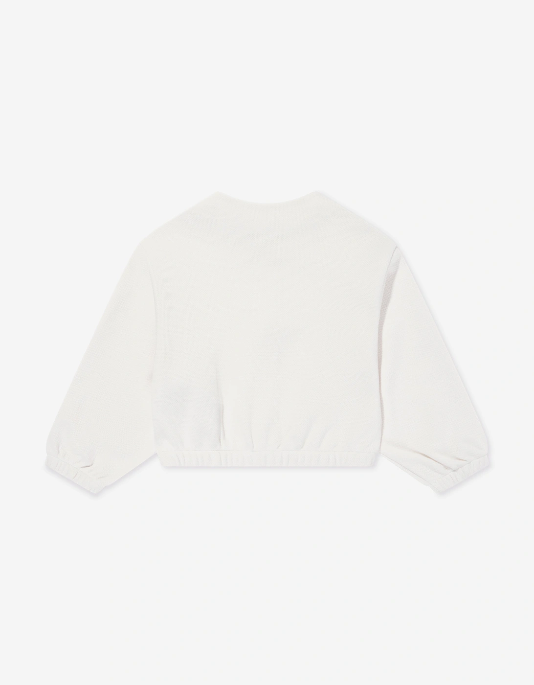 Girls Logo Zip Up Top in White