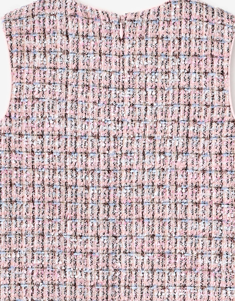 Girls Boucle Dress in Pink