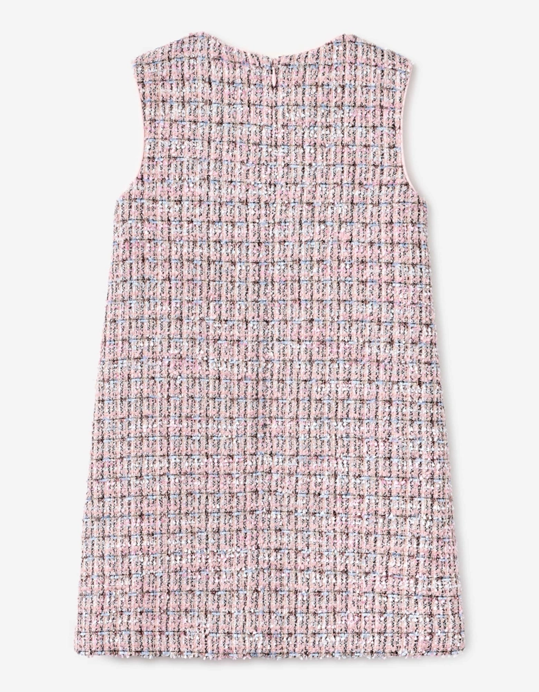 Girls Boucle Dress in Pink