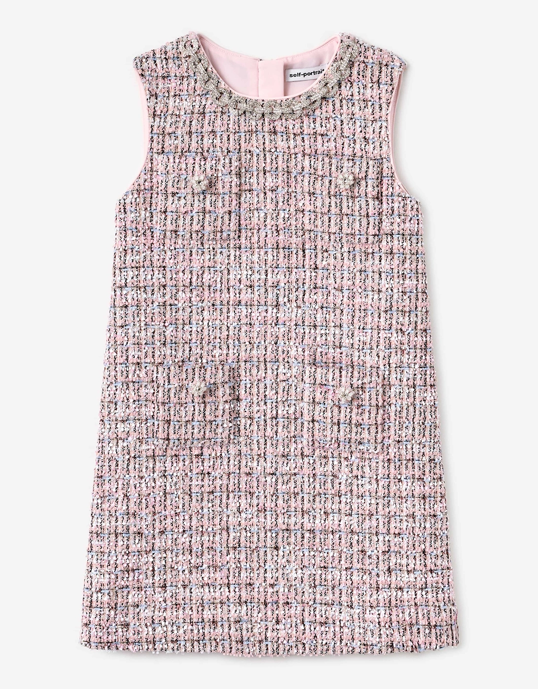 Girls Boucle Dress in Pink, 5 of 4