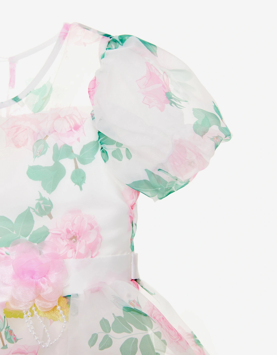 Girls Peony Princess Dress in White