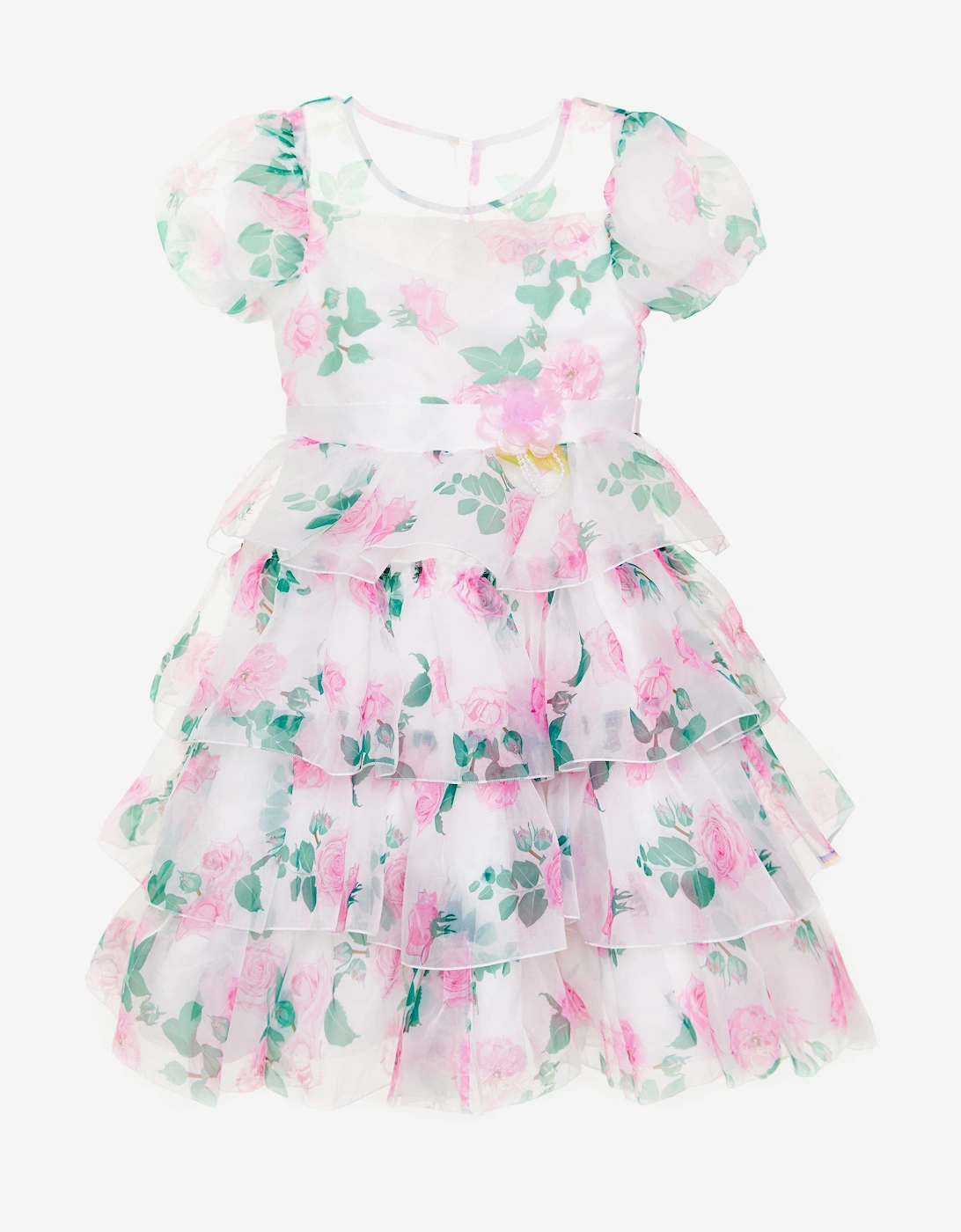 Girls Peony Princess Dress in White, 5 of 4