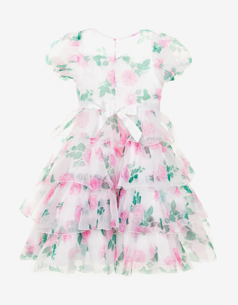 Girls Peony Princess Dress in White