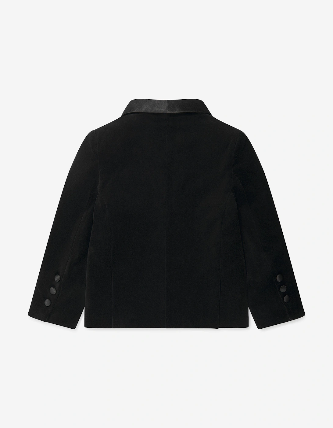Boys Velvet Blazer in Black