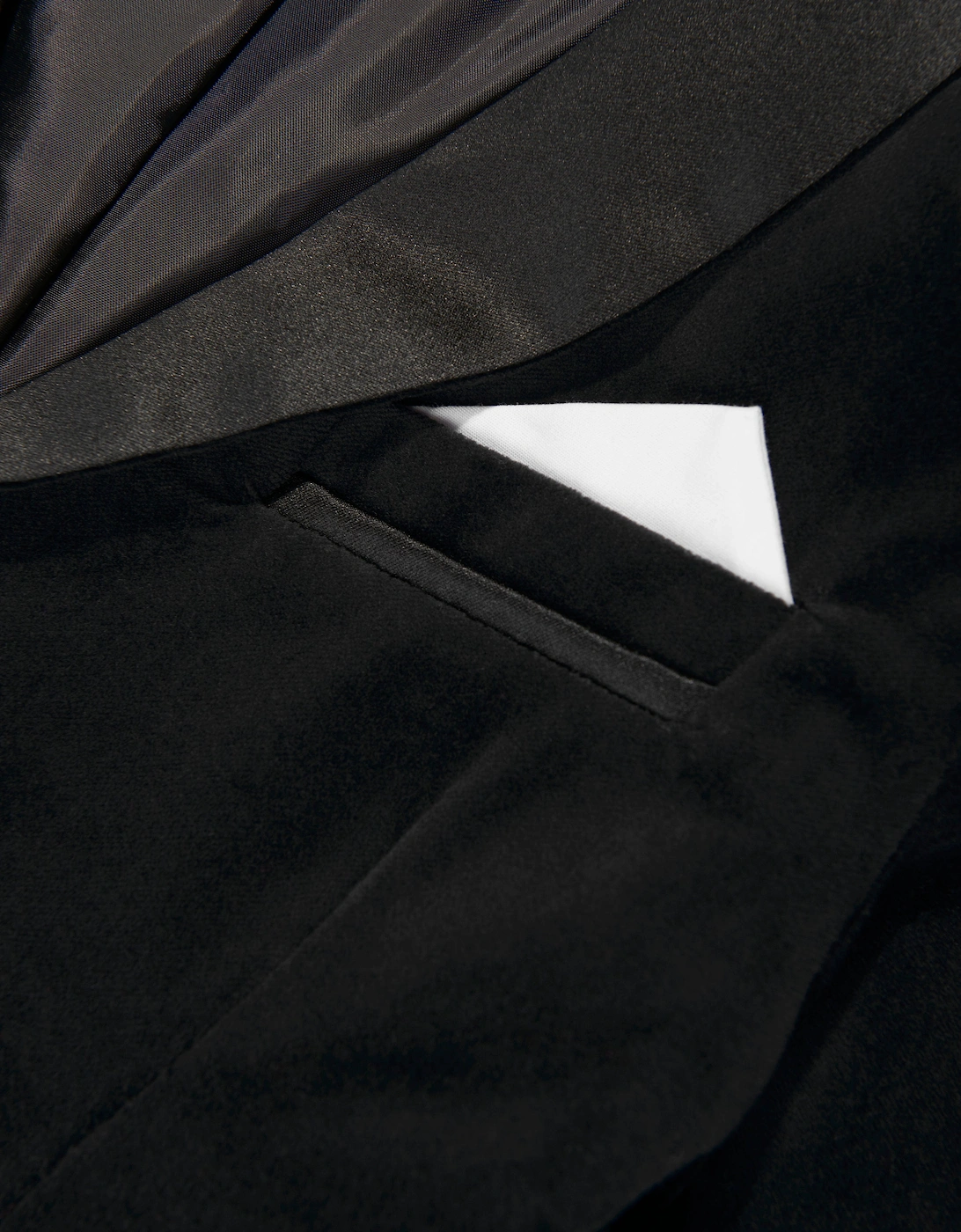Boys Velvet Blazer in Black