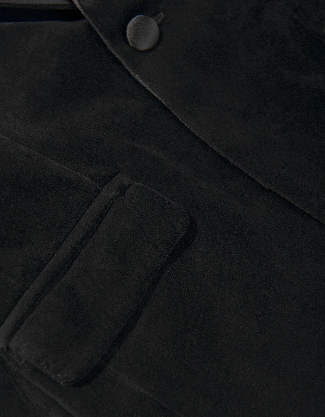 Boys Velvet Blazer in Black