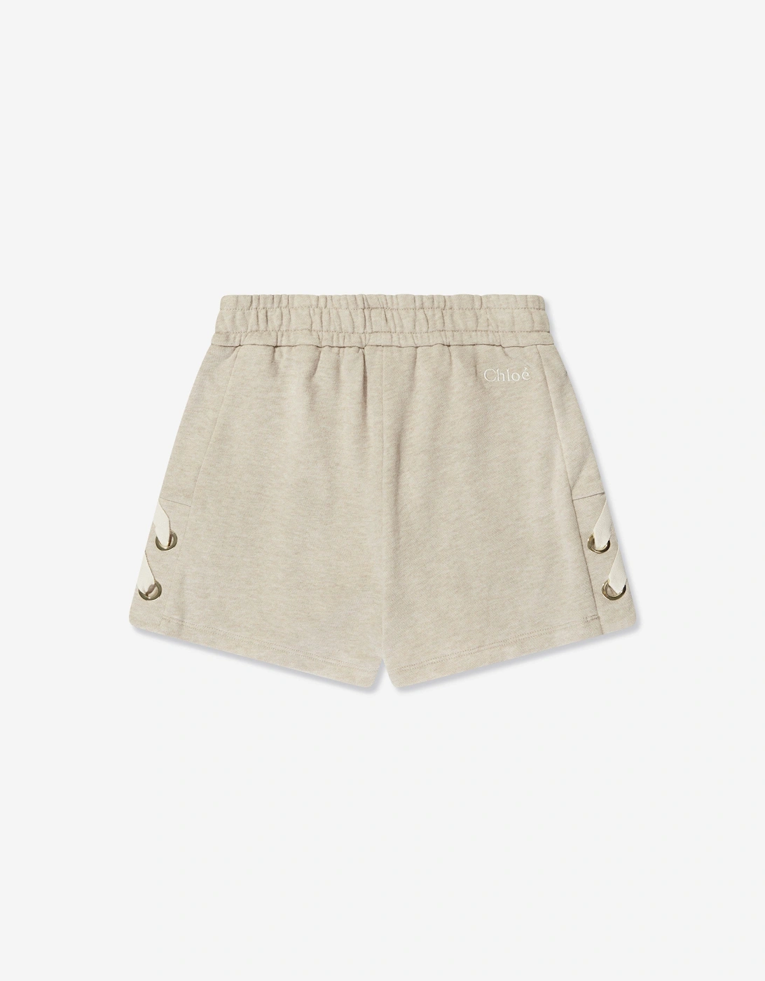Girls Lacing Shorts in Beige