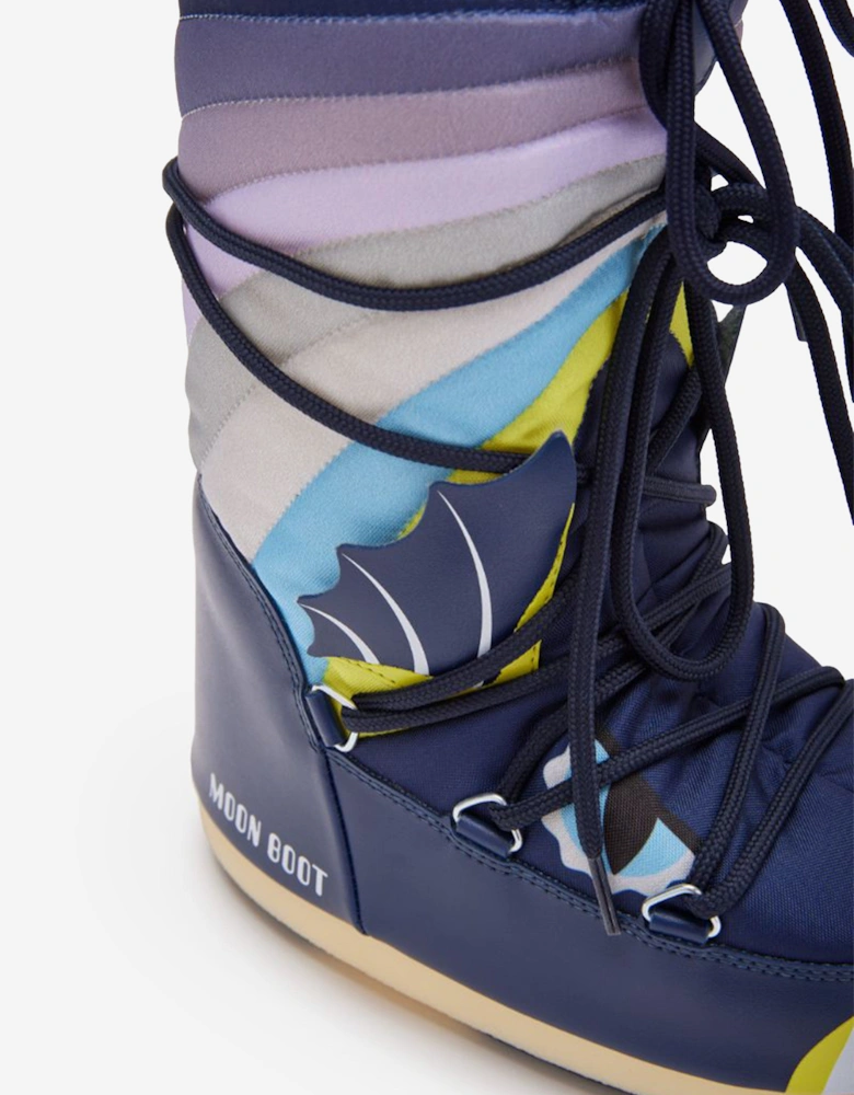 Moon Boot Boys Icon Dragon Boots in Blue