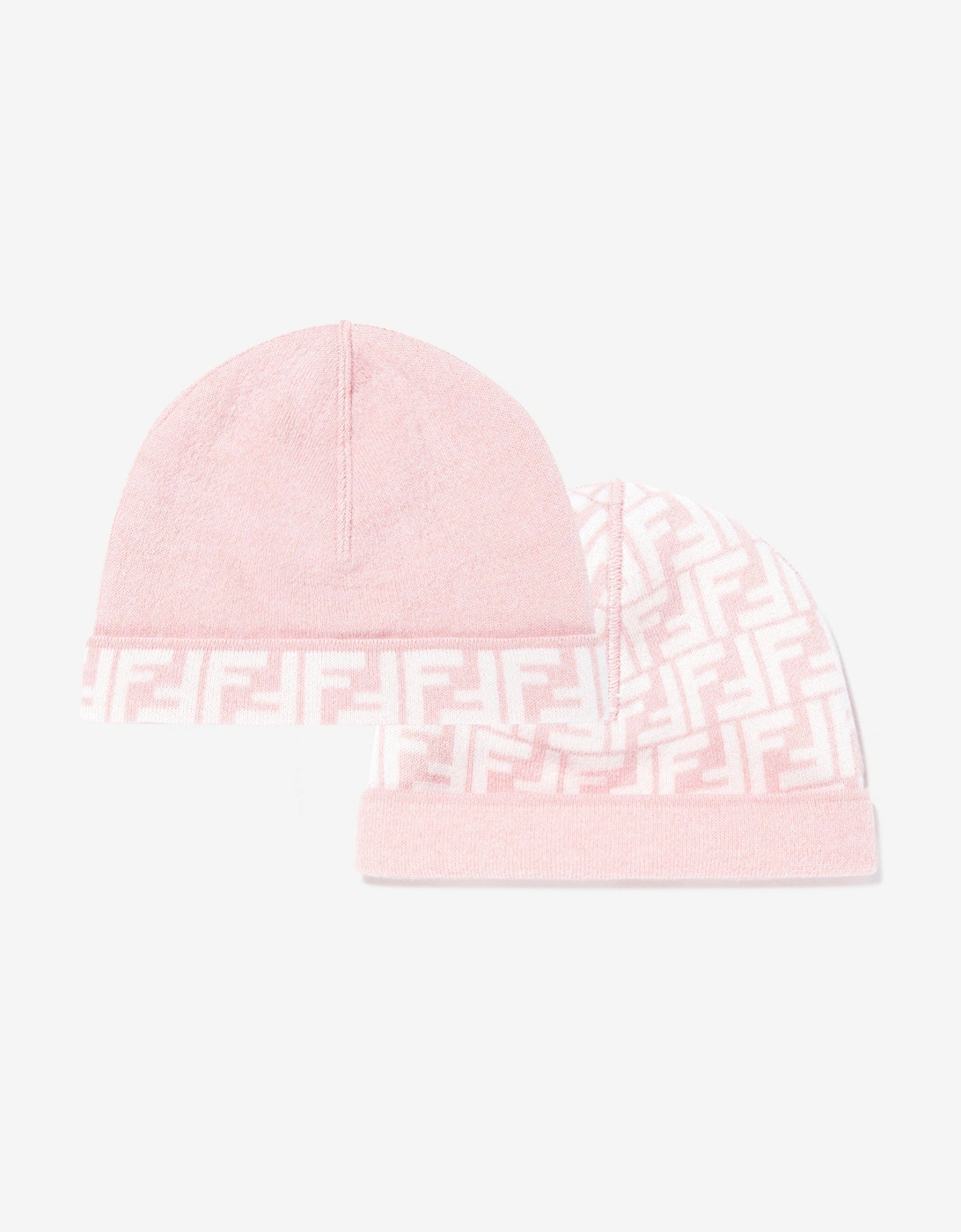 Girls FF Reversible Beanie Hat in Pink, 5 of 4