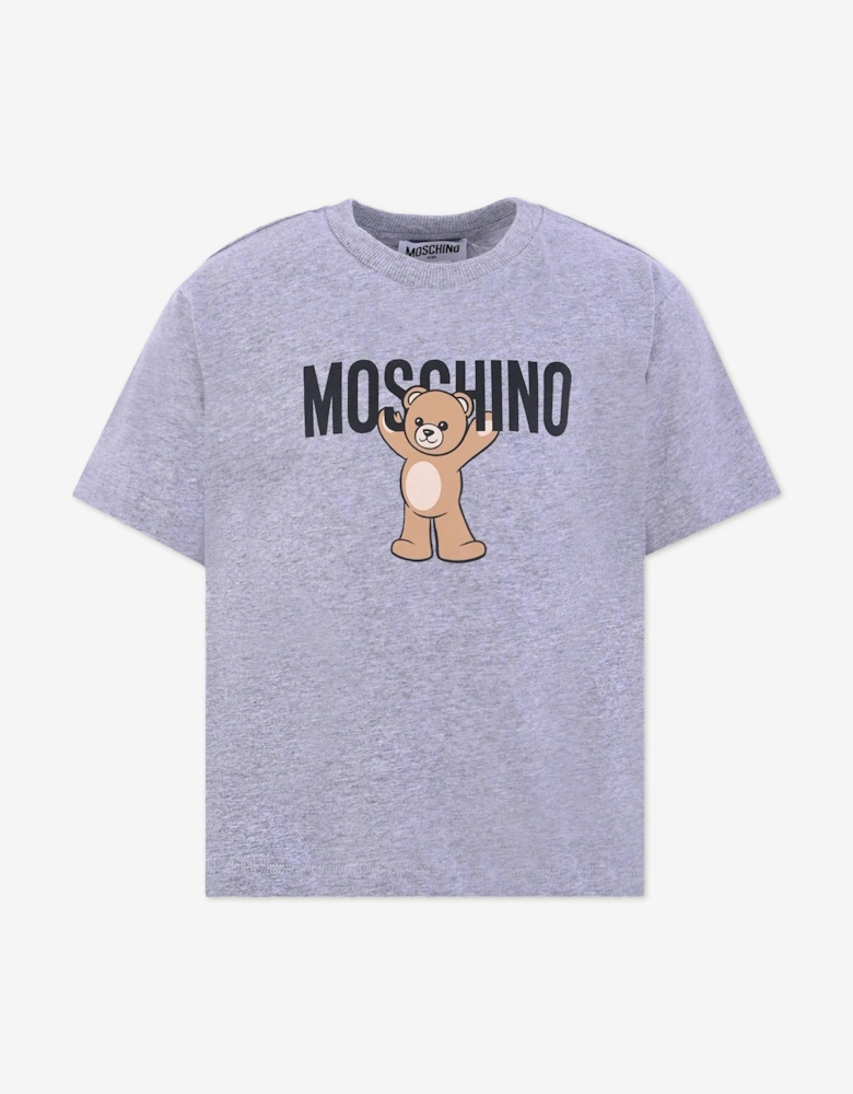 Kids Teddy Bear Logo T-Shirt in Grey