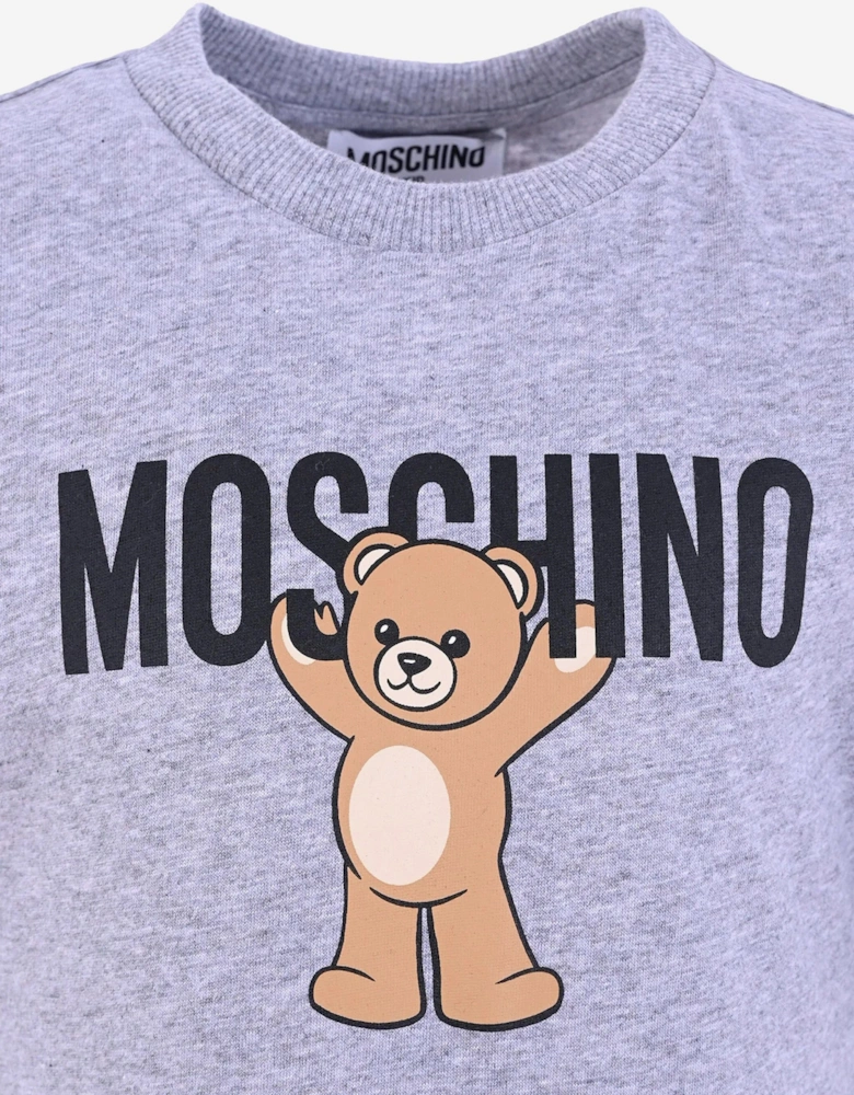 Kids Teddy Bear Logo T-Shirt in Grey