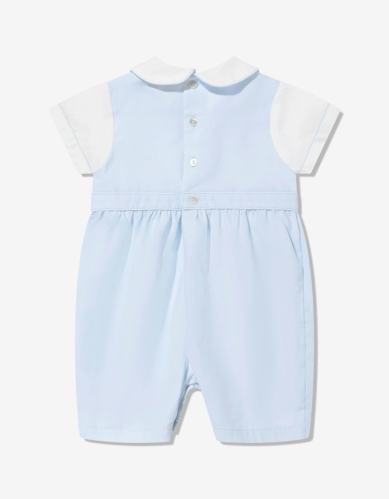 Baby Boys Smocked Romper in Blue