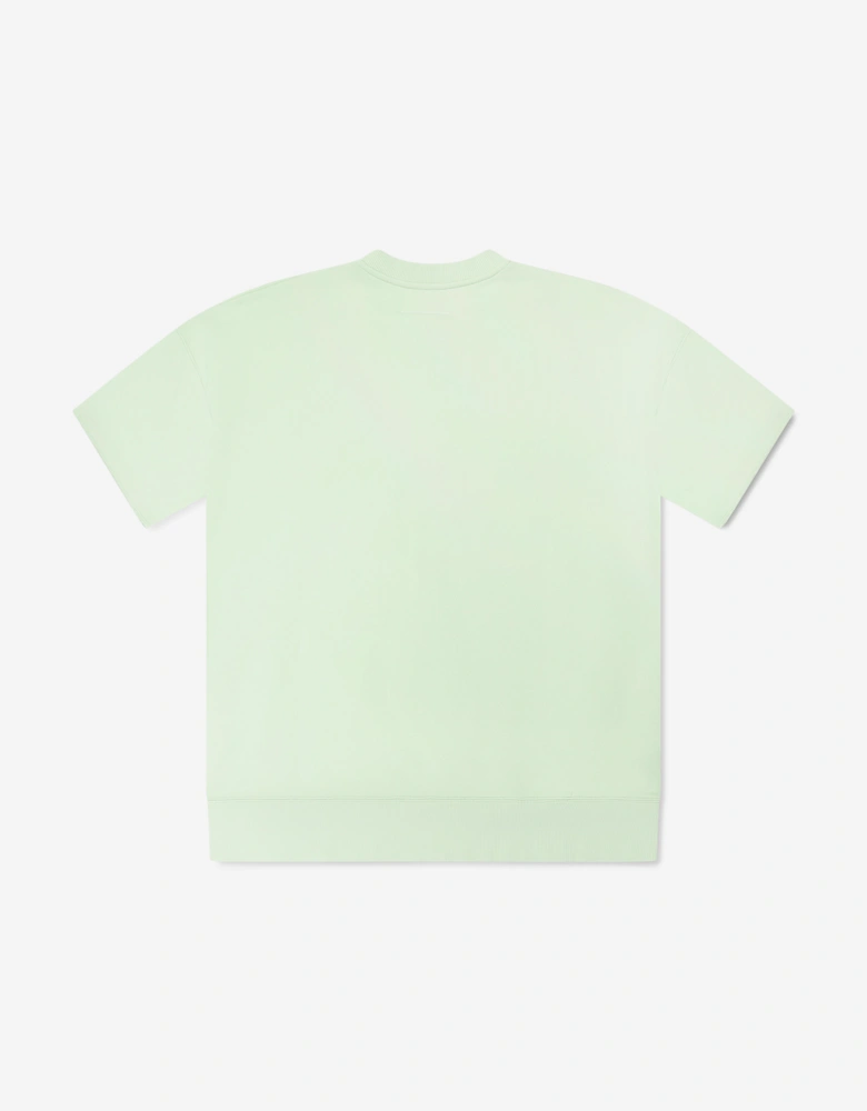 MM6 Girls Logo Sweater Dress in Green