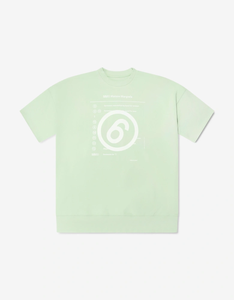 MM6 Girls Logo Sweater Dress in Green