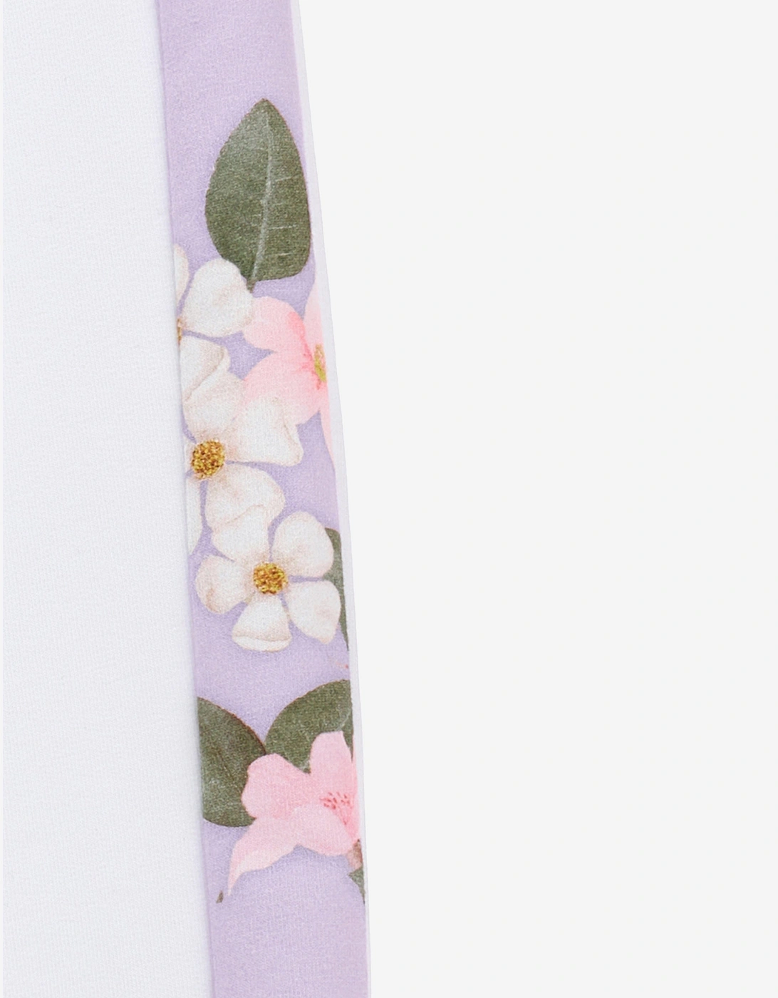 Girks Romantic Flowers Joggers in White