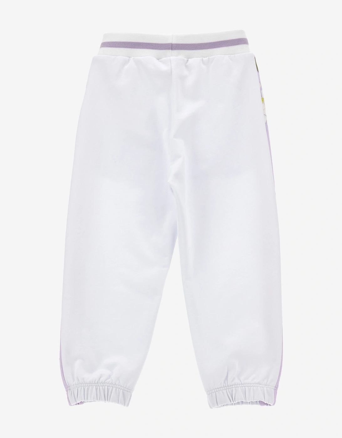 Girks Romantic Flowers Joggers in White