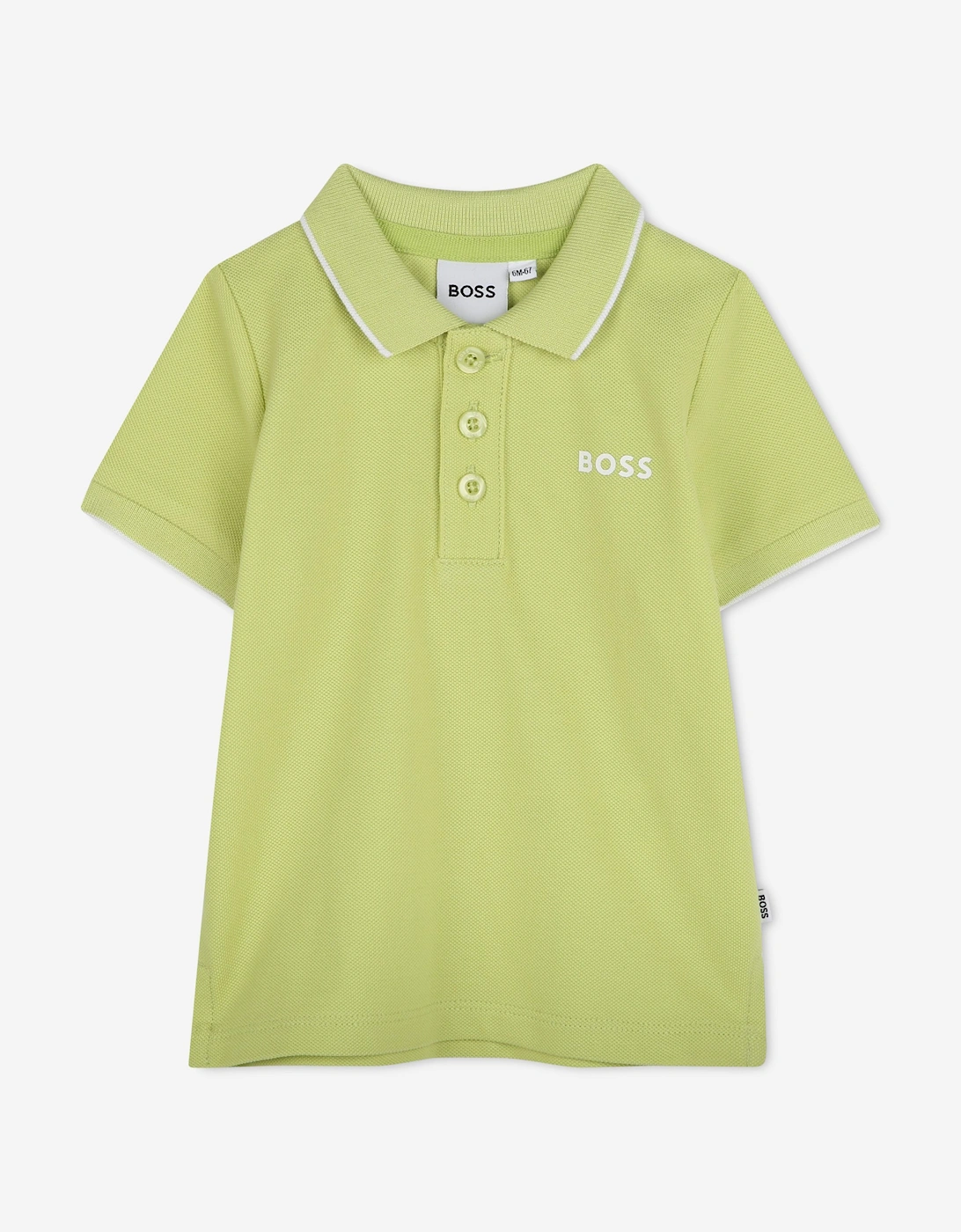 BOSS Baby Boys Logo Polo Shirt in Green, 5 of 4