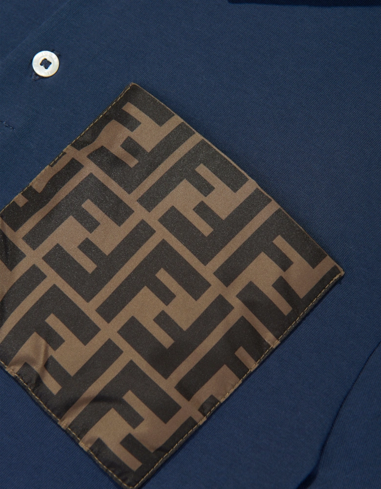 Boys FF Logo Polo Shirt In Navy