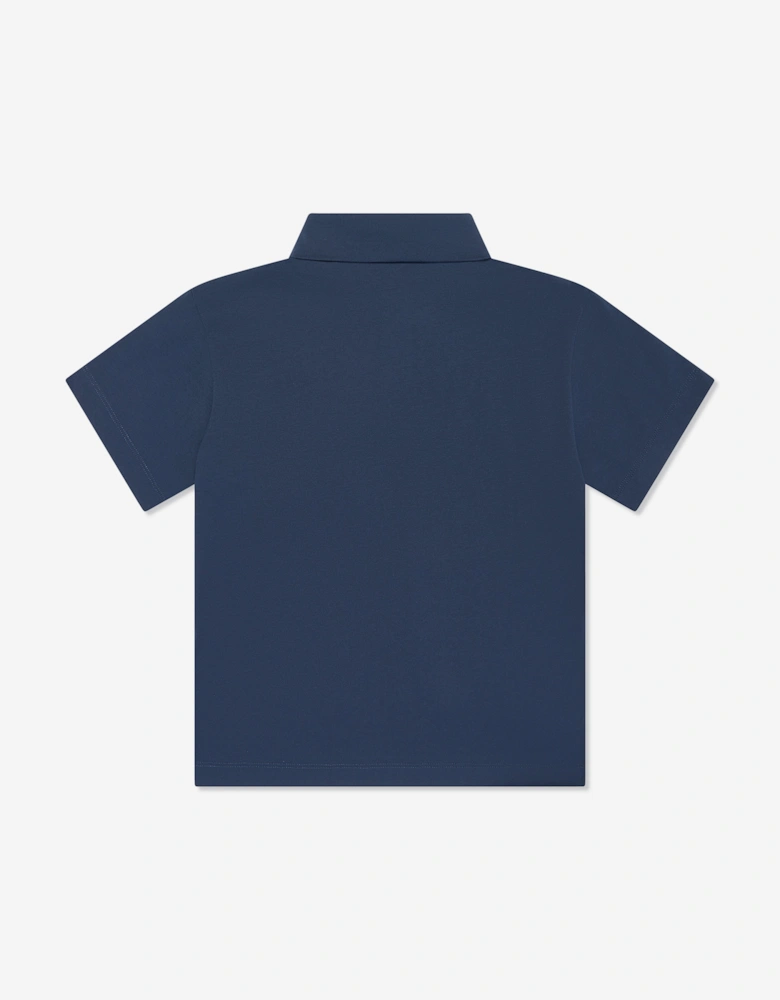 Boys FF Logo Polo Shirt In Navy