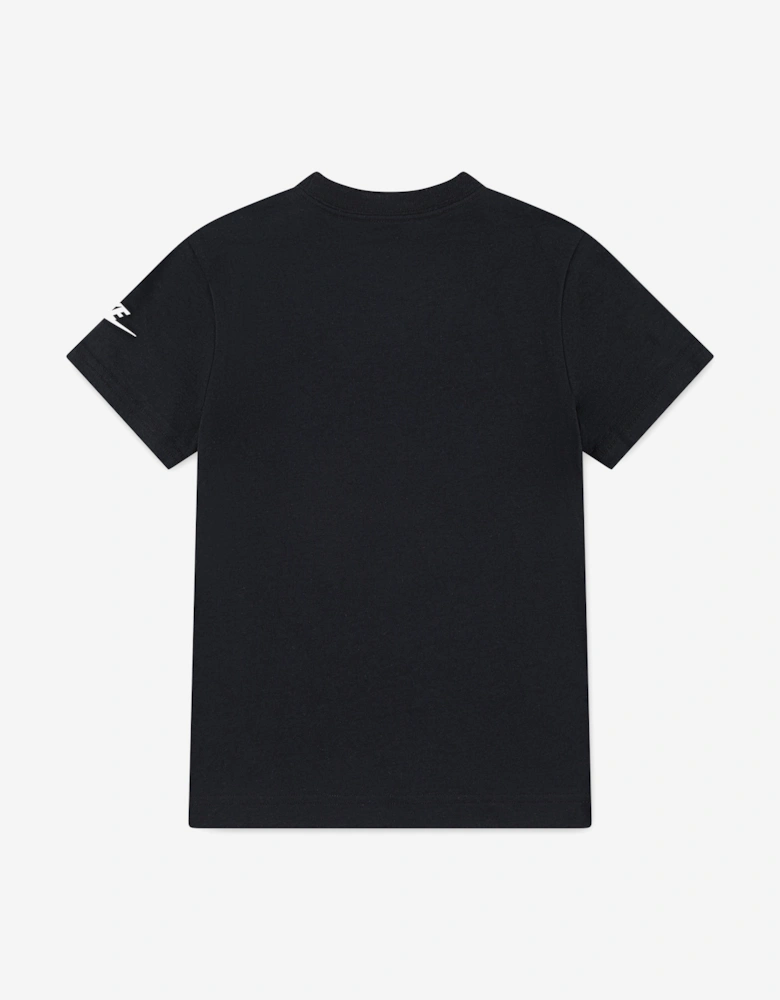 Boys Brandmark Swoosh T-Shirt in Black
