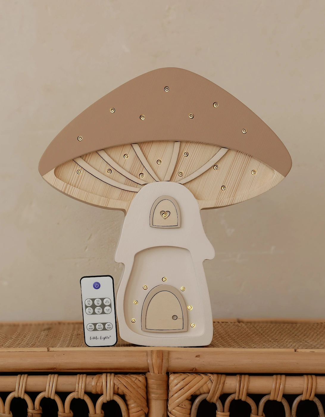 Mushroom Lamp in Beige (31.5x29x5.5 cm)