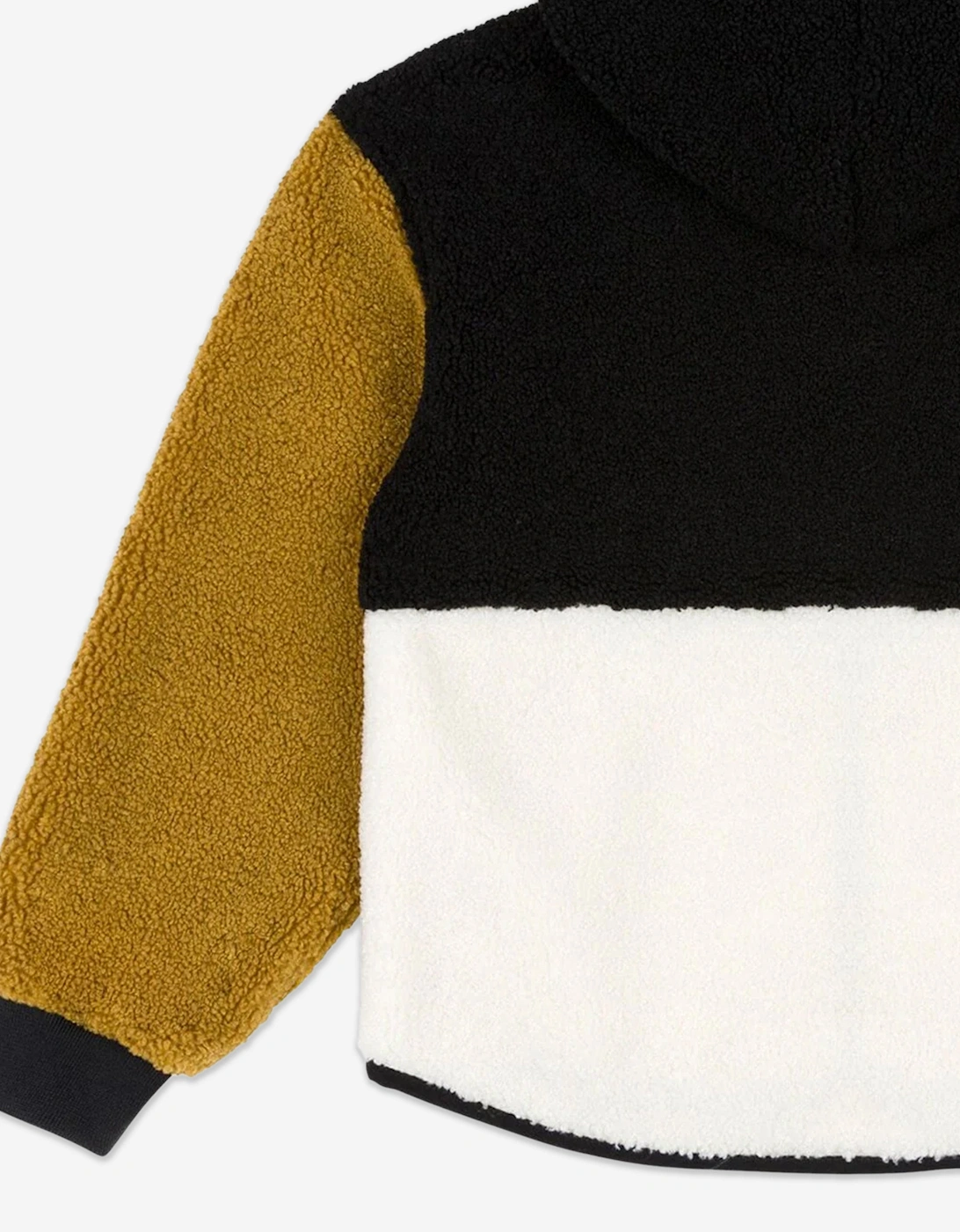 Kids Bear Logo Sherpa Jacket in Black