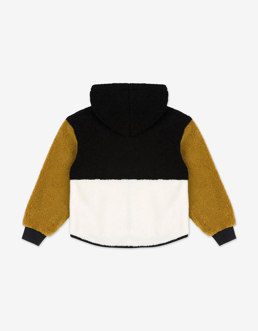 Kids Bear Logo Sherpa Jacket in Black