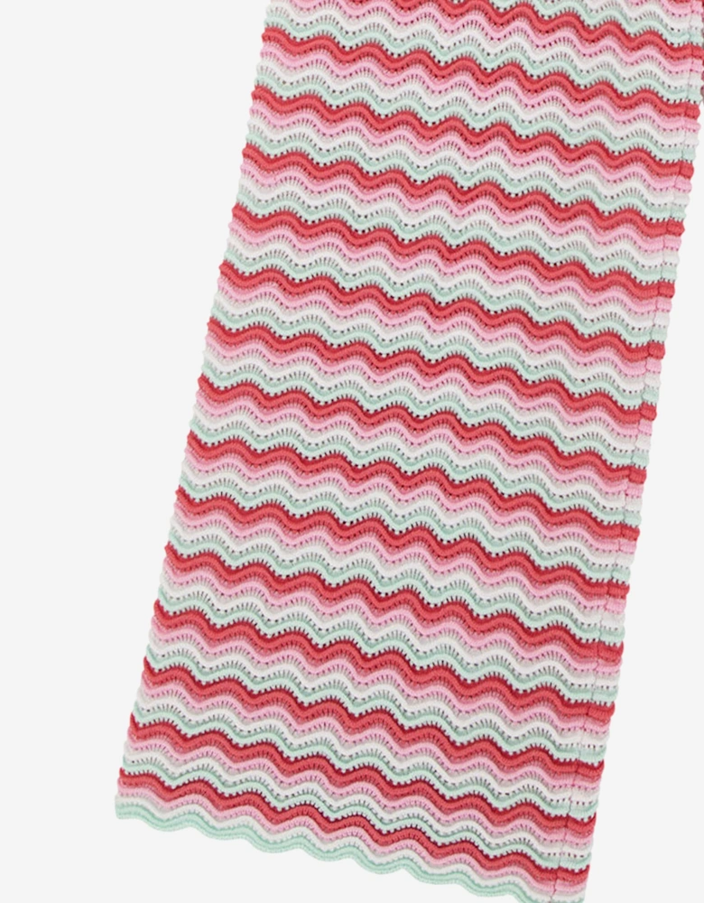 Girls Wavy Sweater Pants in Pink