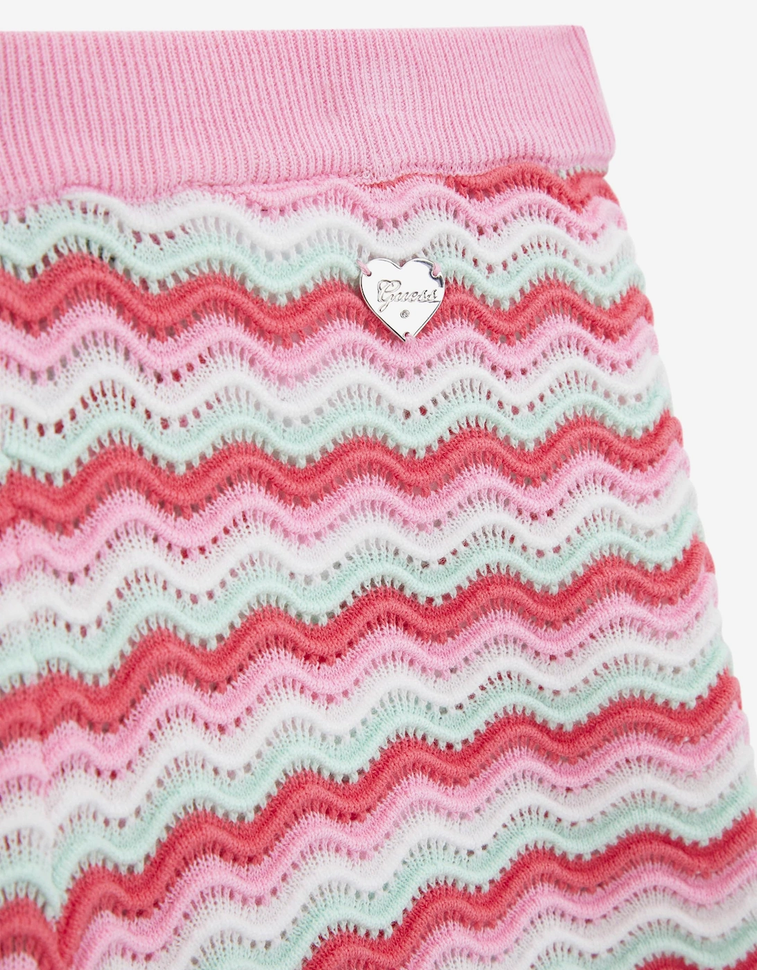 Girls Wavy Sweater Pants in Pink
