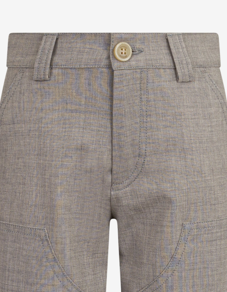 Boys Wool Trousers in Grey