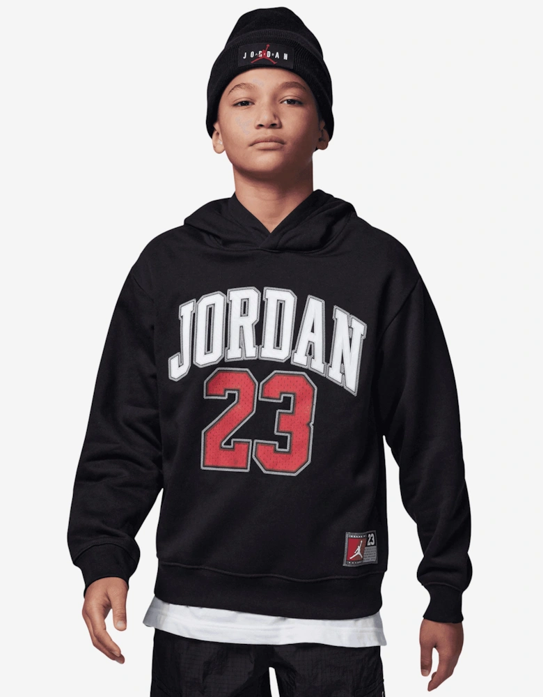 Jordan Kids 23 HBR Fleece Hoodie in Black