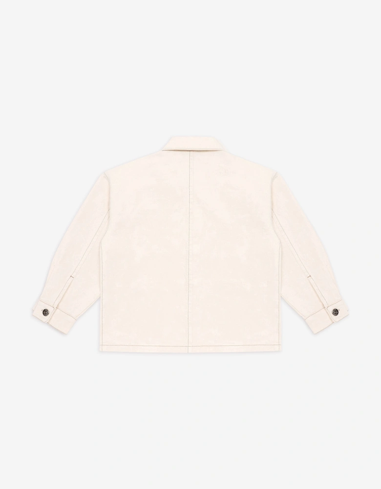 Boys Cotton Jacket in Beige