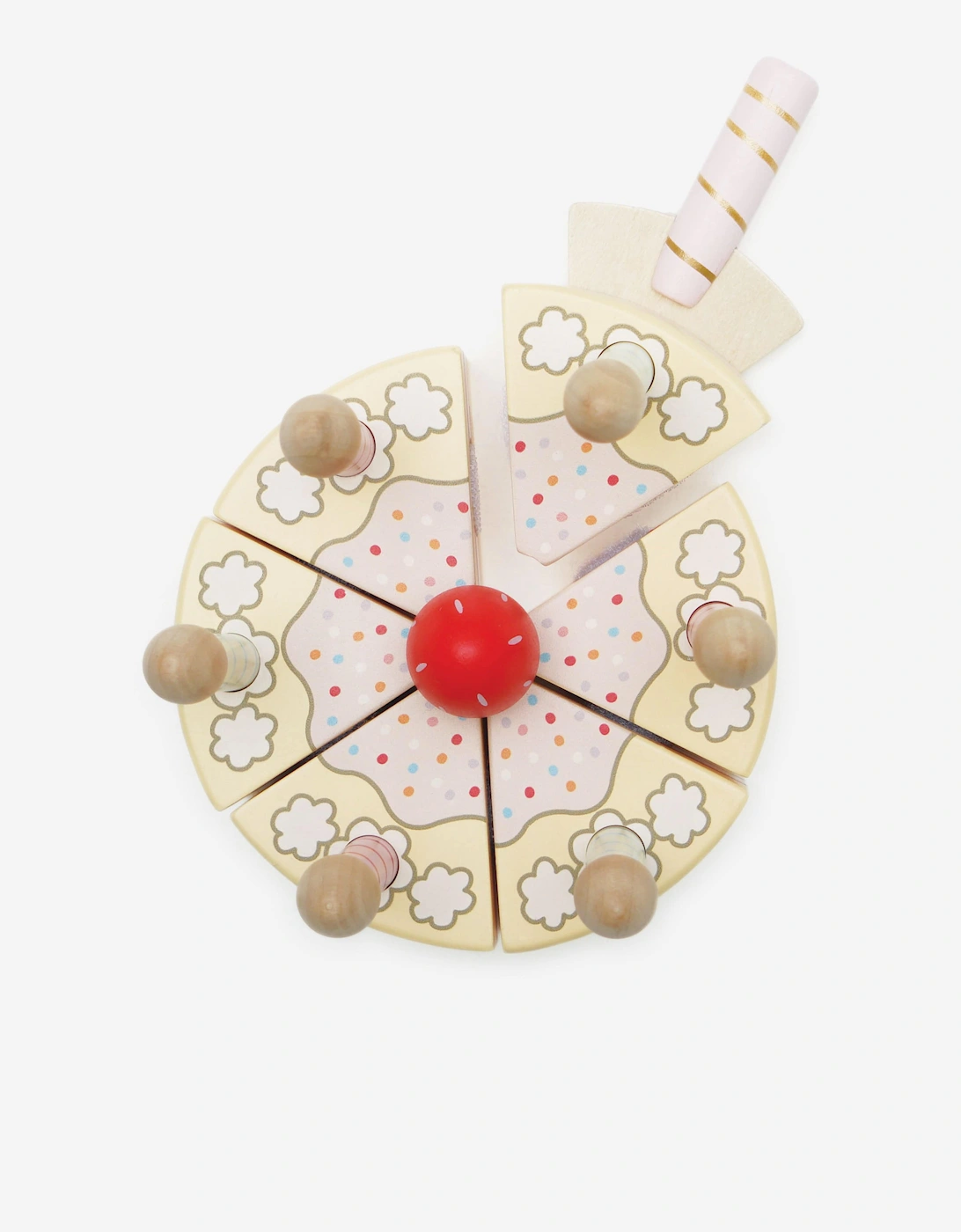 Sliceable Birthday Cake & Candles-8 Piece (W:13 x D:13 x H:19cm), 5 of 4