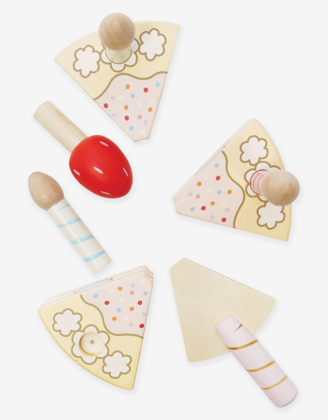 Sliceable Birthday Cake & Candles-8 Piece (W:13 x D:13 x H:19cm)