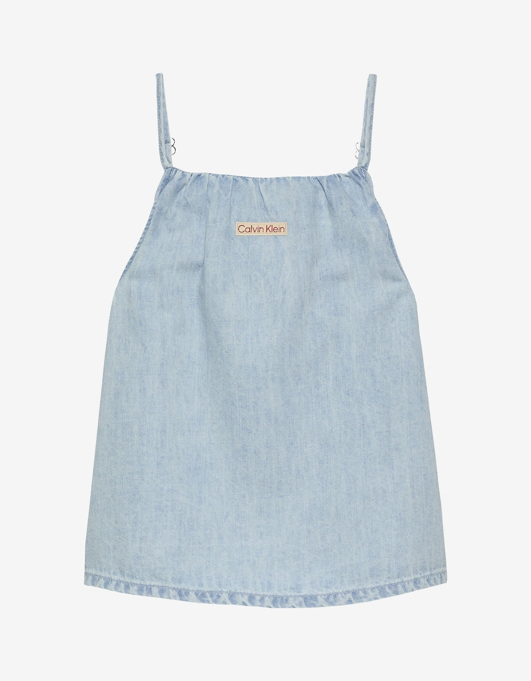 Girls Denim Strap Top in Blue, 5 of 4